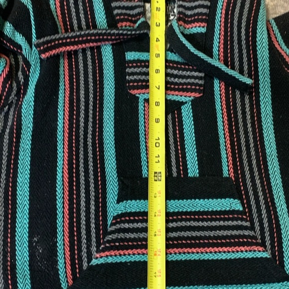 Striped Original Senior Lopez Baja Beach Hoodie Size Small Surfer Beach Mexican - Picture 7 of 11